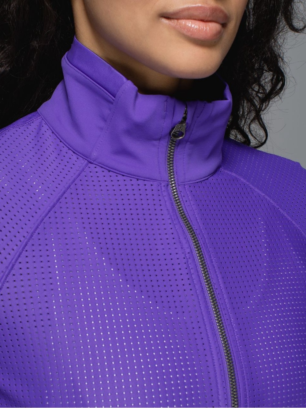Lululemon Sweaty or Not Jacket Iris Flower Purple Size 10 - Picture 3 of 10